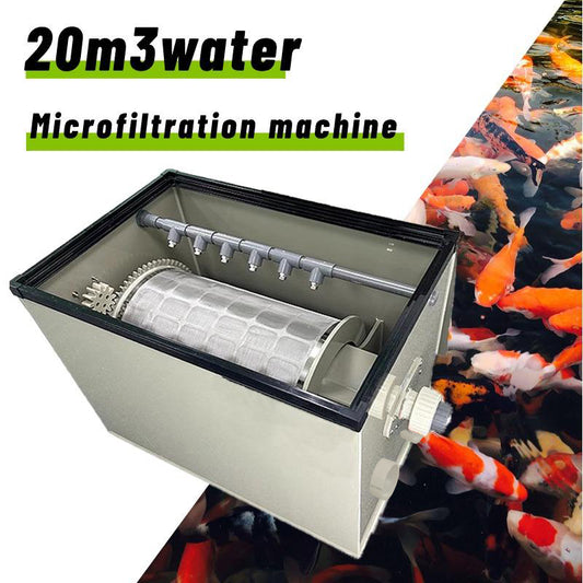 20m3 Gravity Fed Pond Drum Standalone Filter With Flush Pump