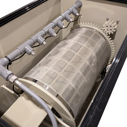 20m3 Gravity Fed Pond Drum Standalone Filter With Flush Pump